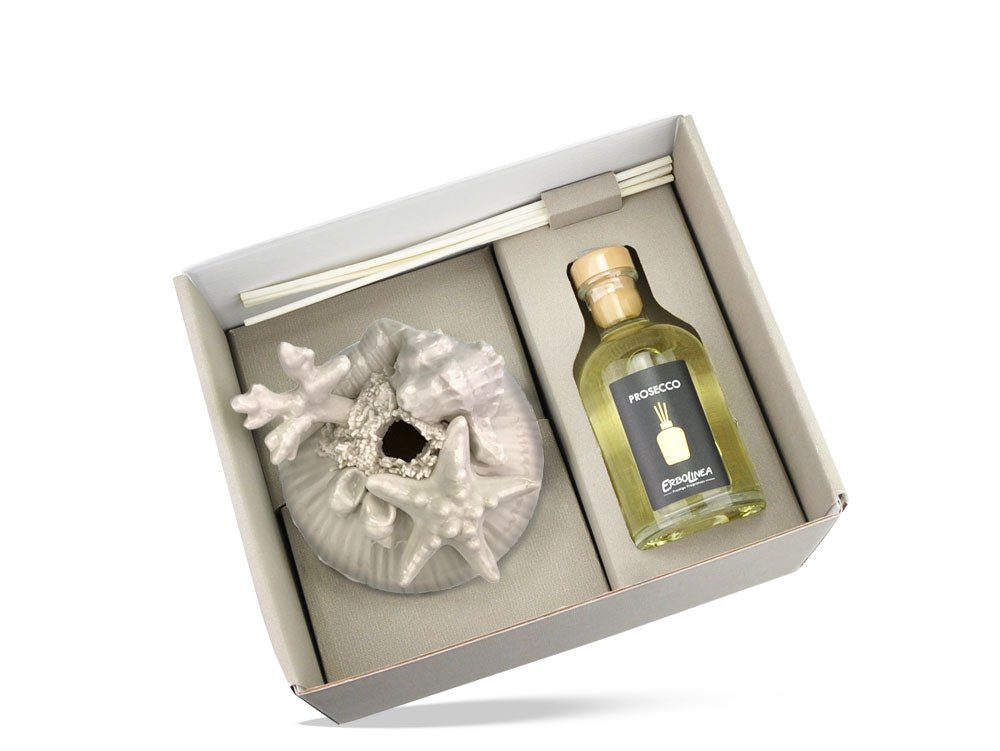 Porzellandiffuser mit Duft und Stäbchen Capodimonte - Linea Marina - TerraRossa